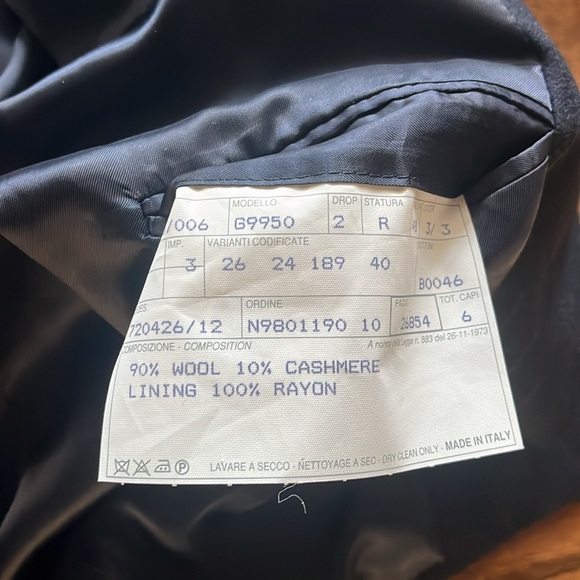 Burburrys men’s Wool Cashmere Double Breasted Jacket Size 48 - Picture 12 of 15